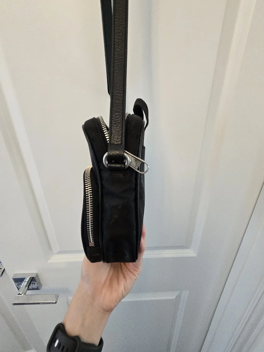 Authentic Gucci Black Mini Crossbody Off The Grid GG Bag
